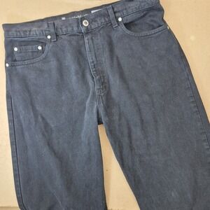 Vintage Levi's Silvertab Jeans Men's 36x34 Black Denim Made in USA Straight Slim